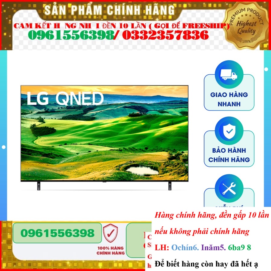 [HÃNG] Smart Tivi QNED LG 4K 75 inch 75QNED80SQA