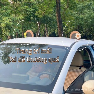 Trang trí mái xe, trang trí bên ngoài xe ô tô, trang trí xe ô tô, phụ kiện xe ô tô, trang trí tai gấu