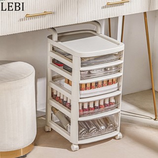 Tủ đựng mỹ phẩm / đồ dùng đa năng chống bụi bẩn có bánh xe kéo tiện dụng cho gia đình