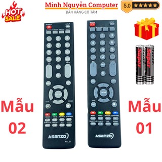 Remote điều khiển tivi asanzo mã 03 smart phẳng, điều khiển tv asanzo - tặng kèm pin - minh nguyễn