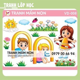 Decal mầm non-góc vận động vd-008