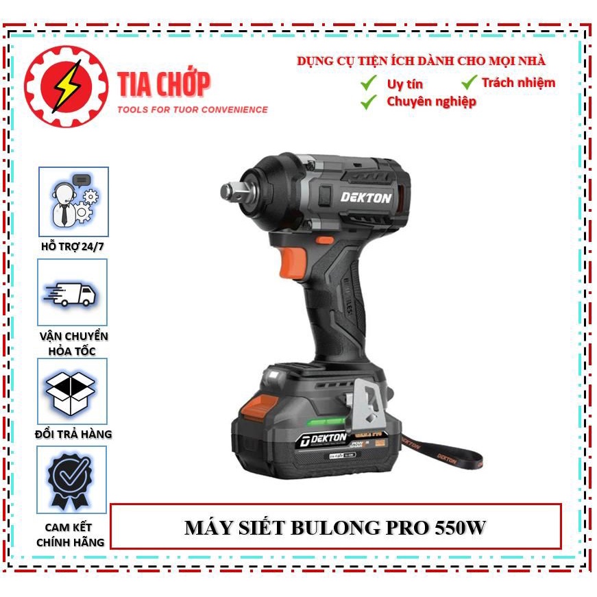 Máy Siết Bulong, máy vặn vít DEKTON Thế Hệ Mới  M21-IW550 PRO