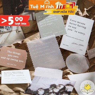 Bộ 30-70 tấm ghi thông điệp, ảnh dán trang trí sổ tay/nhật ký/album kiểu dáng Post card Tuệ Minh