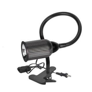  Đèn đọc sách đầu giường Led 5W Đế kẹp Kim loại Bóng Led COB chiếu rọi điểm Thân đèn 40cm uốn 360 độ 