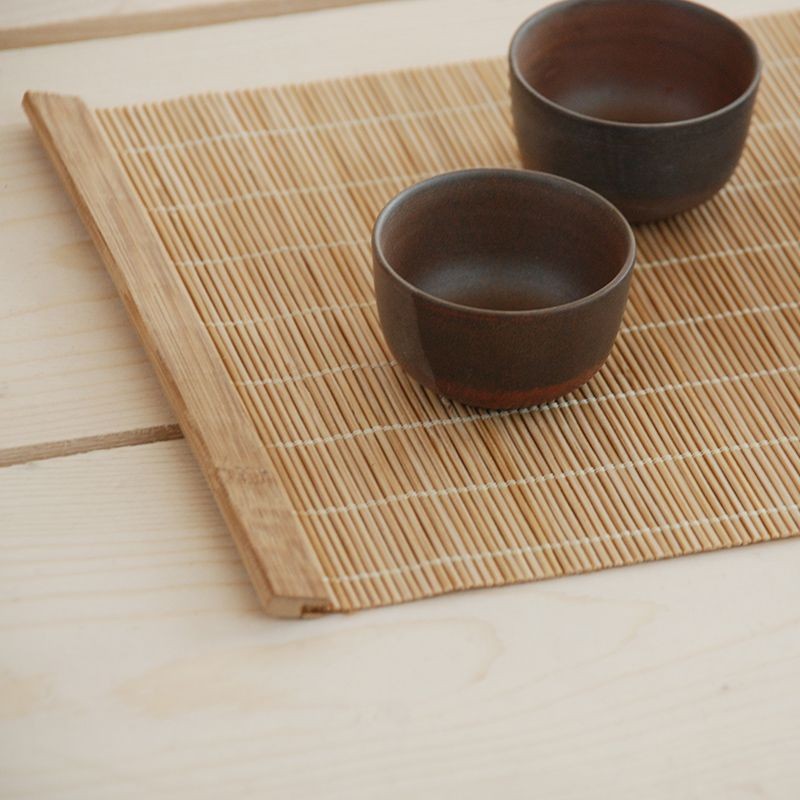 Bamboo tea mat, tea mat, bamboo mat tea set accessories, heat insulation mat, kung fu tea set tea ce