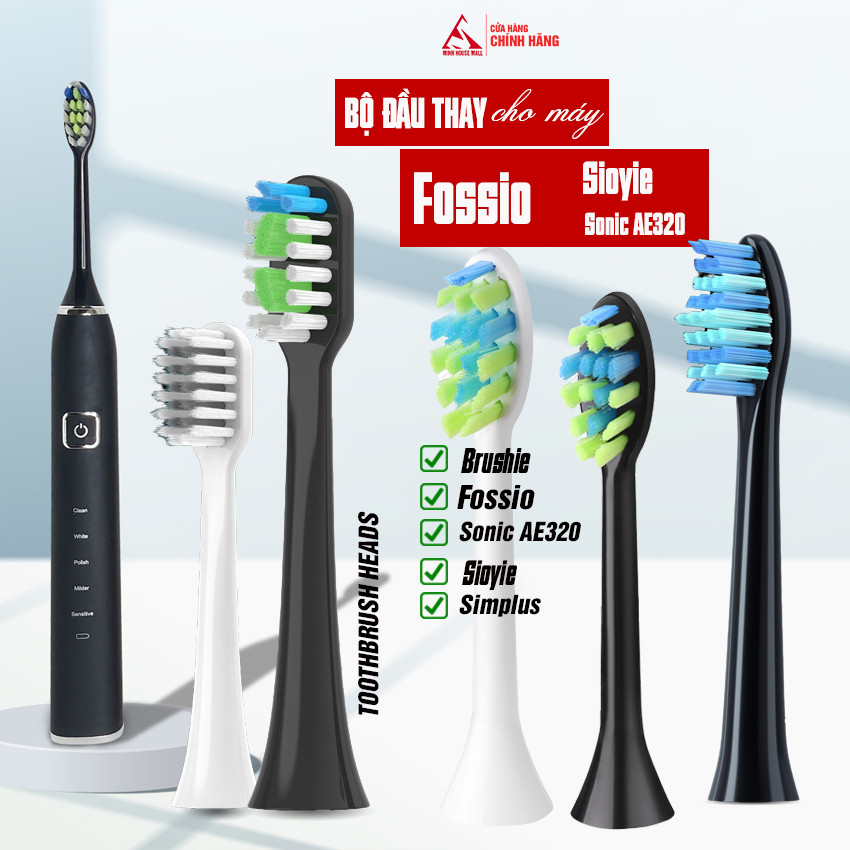 Nhiều mã cho đầu bàn chải điện Brushie Fossio Sonic AE320 Minh House Promax Ultra Plus Eco Limited