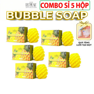   Sỉ 5 Hộp  Tắm Trắng Thơm Body Bubble Soap LE'PEAU 65gr Xà Bông Tắm Trắng Gói Tắm Da Da 
