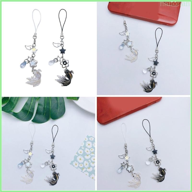 Cute Kois Fish Star Keychain Lanyard String Fashion Straps Decor for Phone Cases