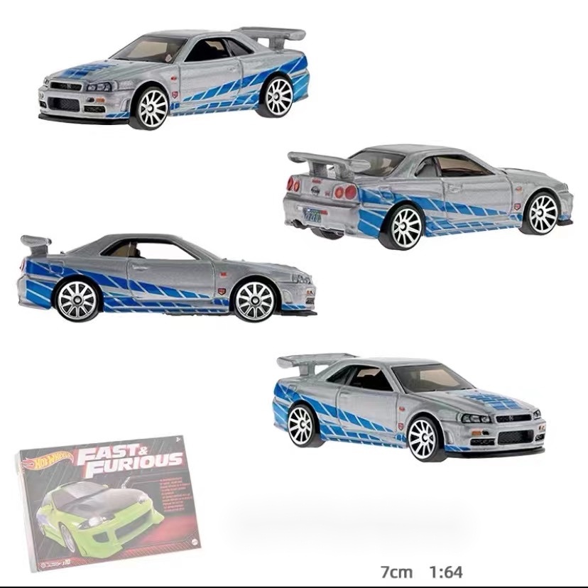 Hot wheels Mô Hình Xe Hơi nissan skyline gt-r r34 Tỉ Lệ 1 / 64 2 Bằng Hợp Kim Đẹp Mắt