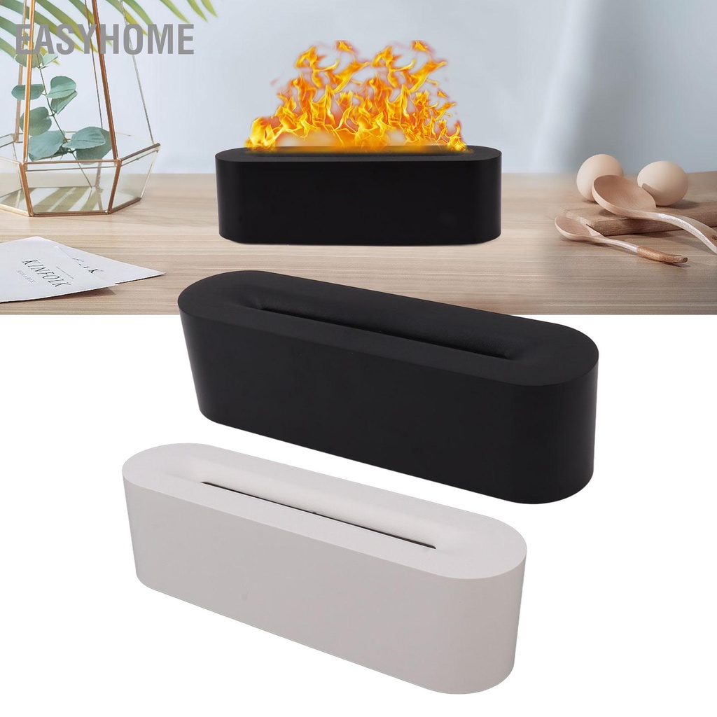 EasyHome Máy tạo độ ẩm khuếch tán hương thơm ngọn lửa mô phỏng không khí chữa cháy 7 màu cho phòng ngủ tại nhà Văn Yoga