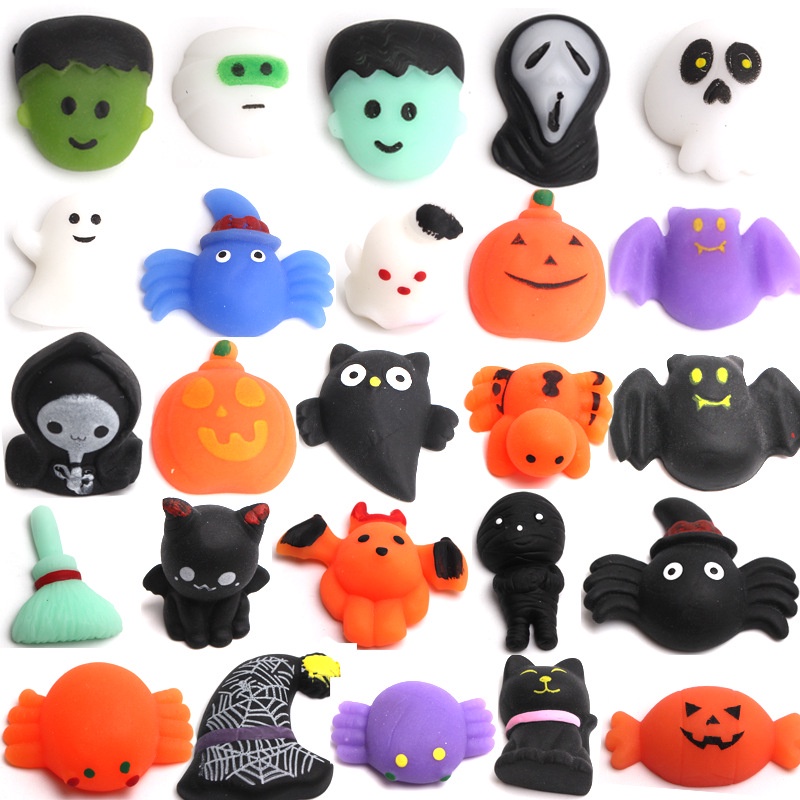 1 Đồ Chơi Bóp Giảm Căng Thẳng Hình Bí Ngô Ma Quái Halloween