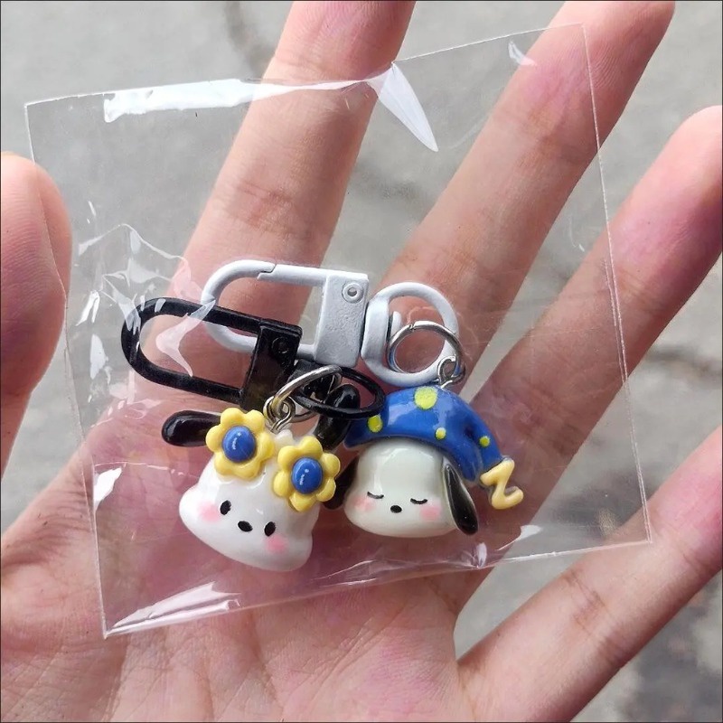Móc Chìa Khóa Trang Trí Túi Ngủ / Kính Mát Hình Động Vật Hoạt Hình mini Nhiều Màu Dễ Thương