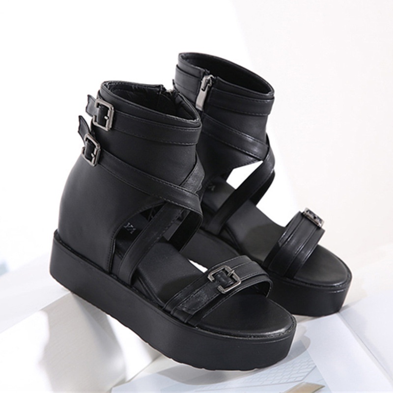 Sandal roman Mùa Hè 2023 Đế Xuồng Quai Chéo Phong Cách Mới Cho Nữ