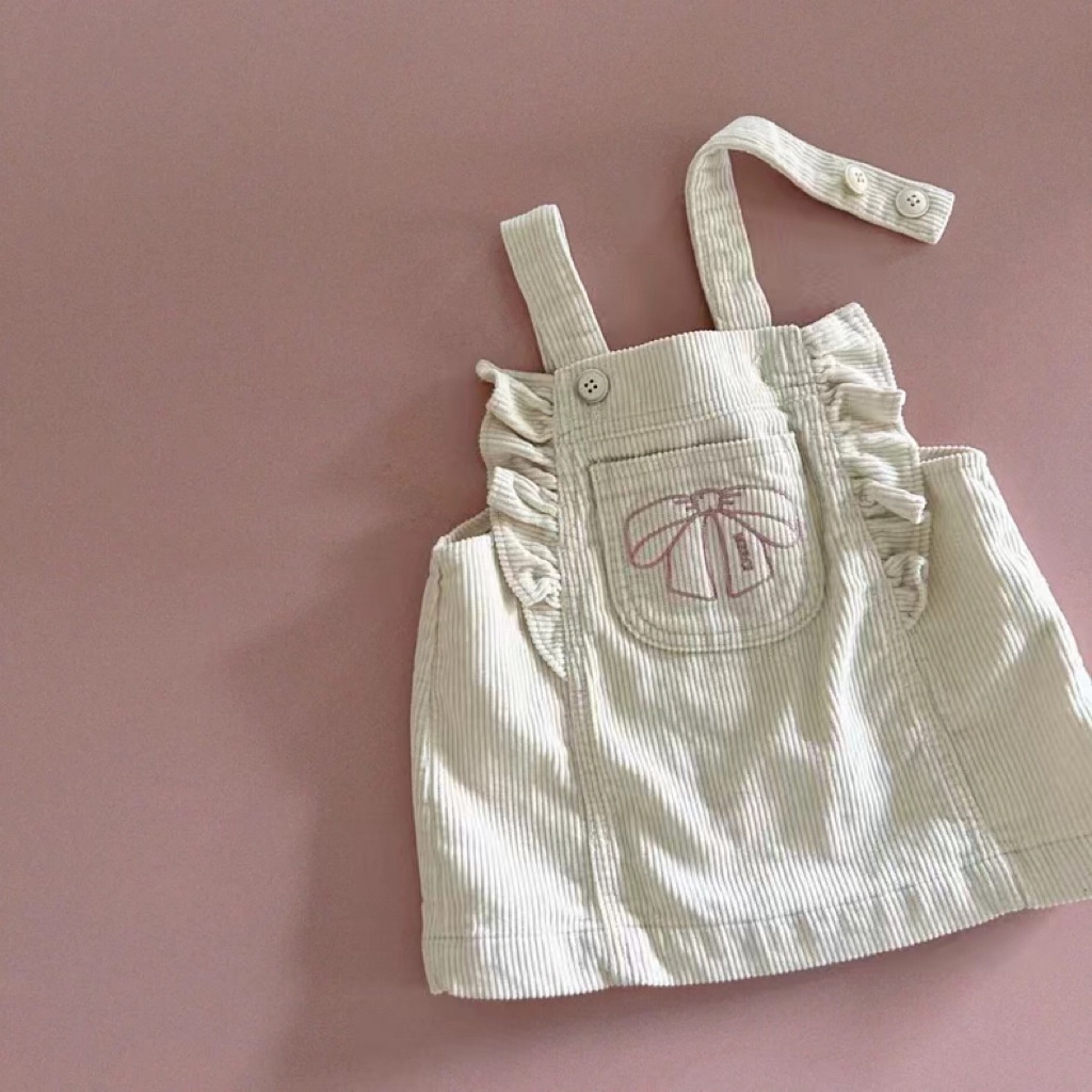 Đầm Yếm denim Đính Nơ Phong Cách Hàn Quốc Thời Trang Mới Cho Bé Gái 8wkw