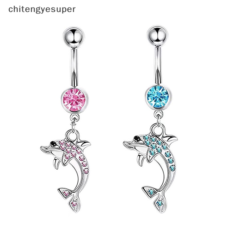 Khuyên Rốn Hình Trái Tim / Bướm Đính Đá zircon Hồng Bằng Thép Không Gỉ Cho Nữ cgs