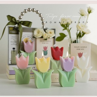 Nến Thơm Hình Hoa tulip Trang Trí Phòng
