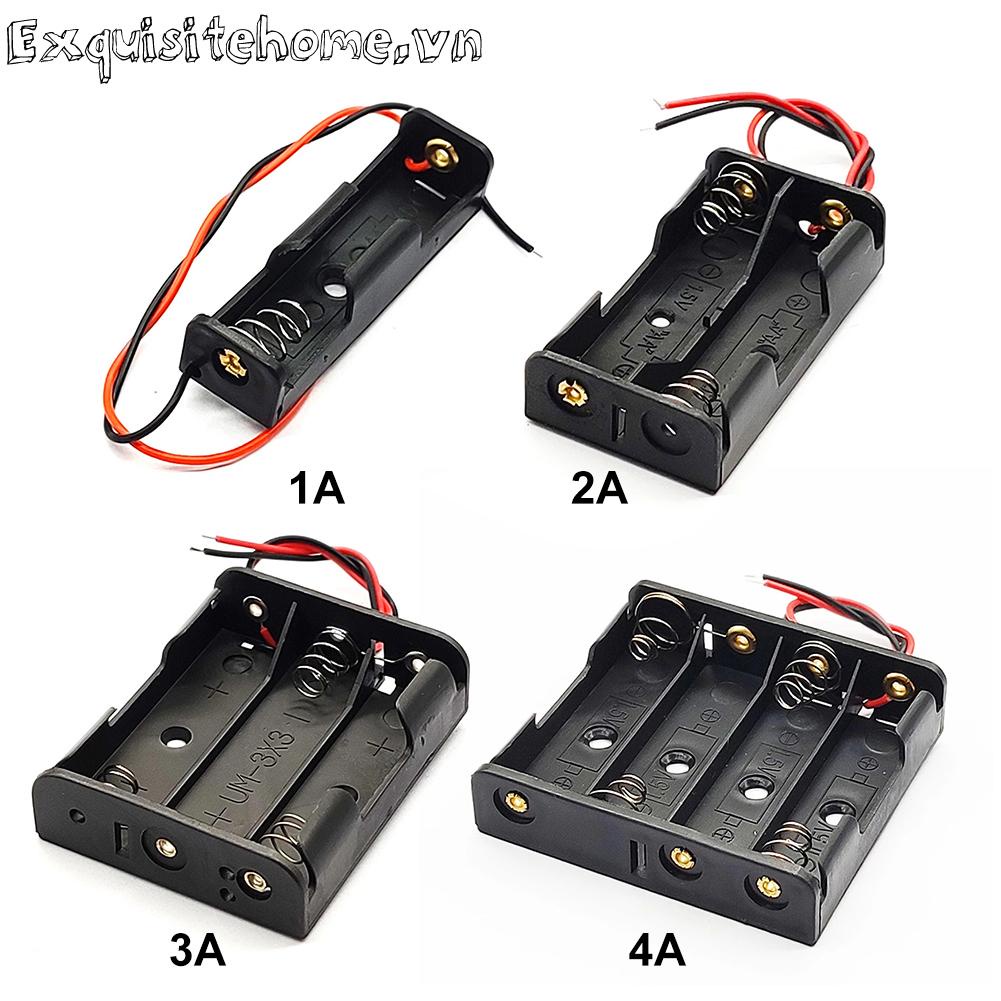 Hộp Nhựa Màu Đen Đựng Pin 18650 18650 3.7v 1 / 2 / 3 Ô