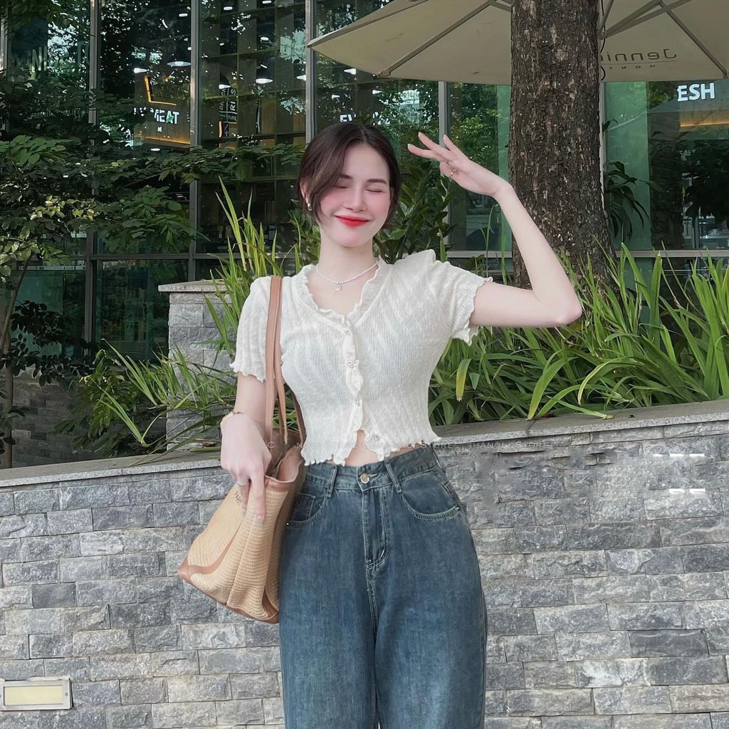 Áo len viền bèo nữ, áo len viền bèo 3 màu