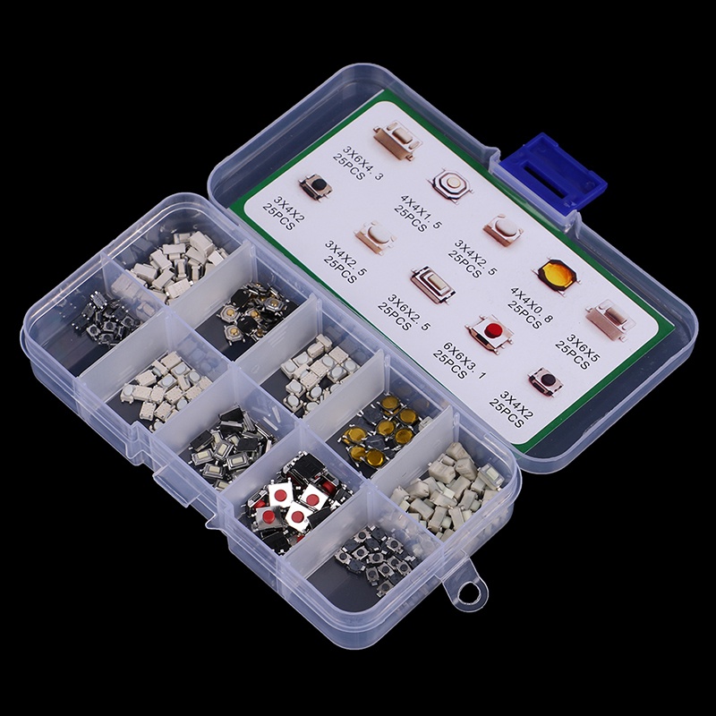 Heji Set 250 Công Tắc Nút Nhấn 10 Loại Chuyên Dụng Cho Xe Hơi