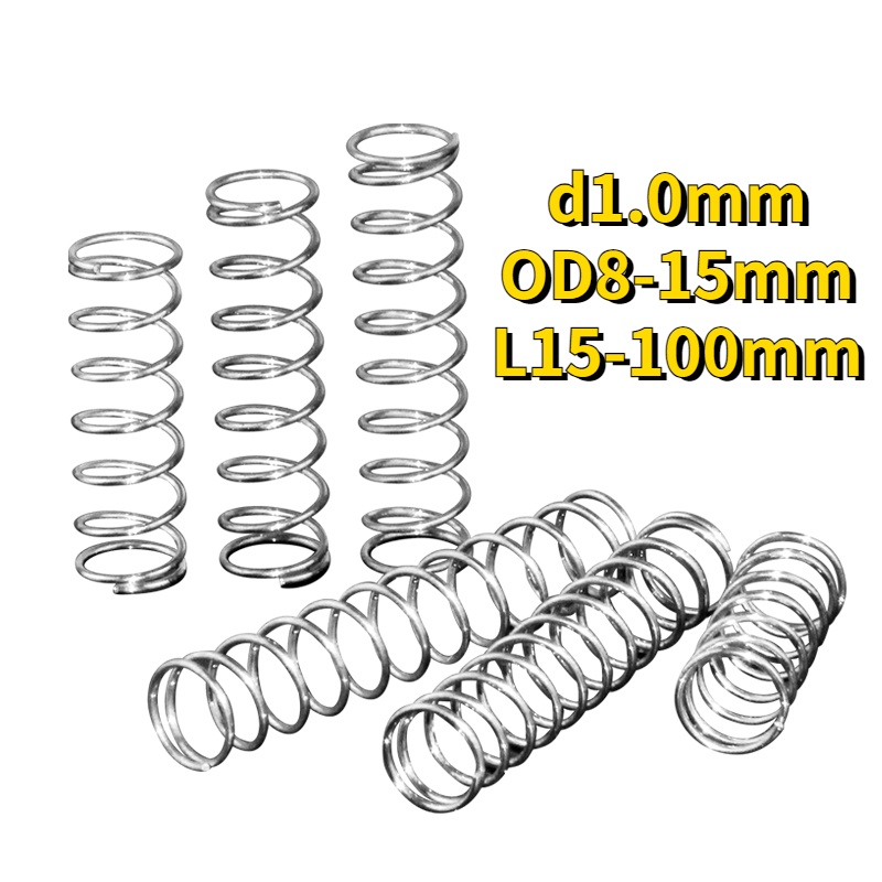 Lò Xo Áp Suất Không Gỉ sus304 1.0mm od8-15mm l15-100mm Chuyên Dụng