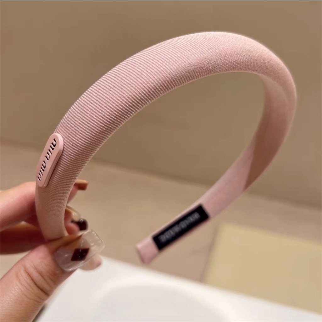 Băng Đô Cài Tóc Màu Đen In Chữ min Đơn Giản Thời Trang 2023