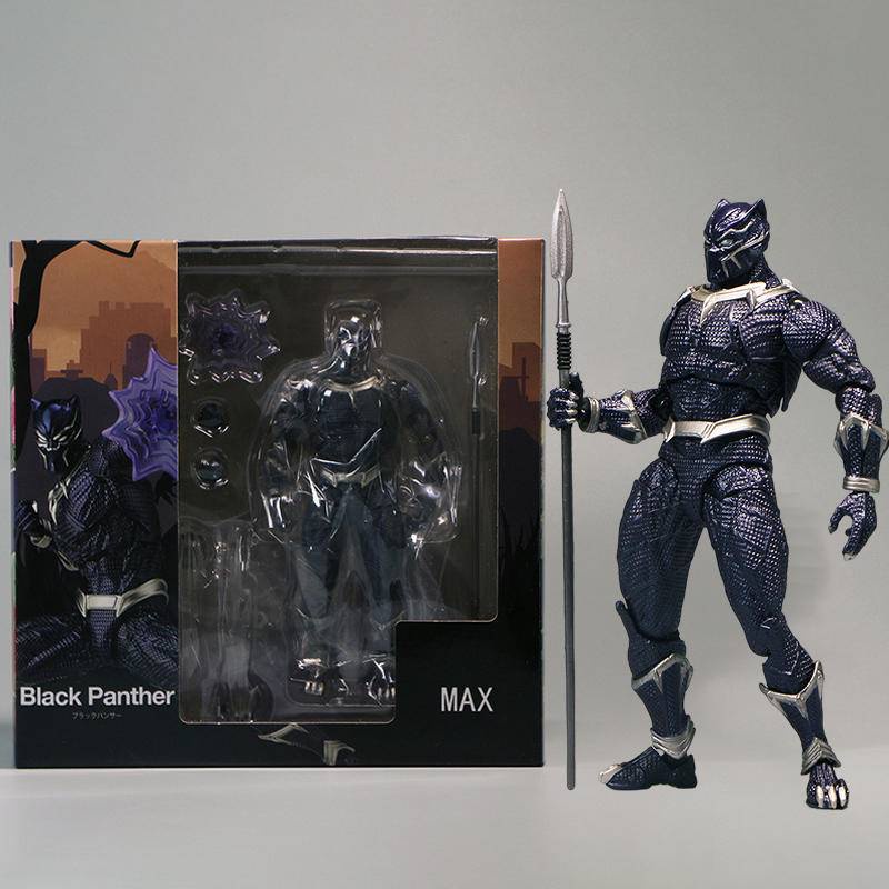 Đen Mô Hình Nhân Vật black panther ml legends spiderman Mangaa Bằng pvc Có Thể Di Chuyển Được