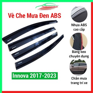 Vè che mưa cho xe ô tô Innova 2017-2023 vè đen bảo vệ trang trí xe