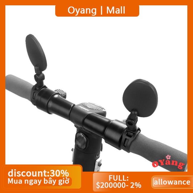 1 Cặp Gương Chiếu Hậu Hình oval Dành Cho Xe Đạp / scooter Điện