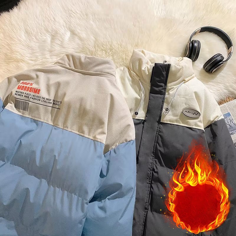 Esea Áo Khoác Phao cotton Dáng Rộng Phong Cách Nhật Bản Đơn Giản Thời Trang Thường Ngày Cho Cả Nam Và Nữ