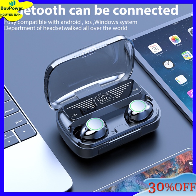 XIAOMI Tai Nghe bluetooth boupower bq10 tws v5.3 Tích Hợp Mic huawei