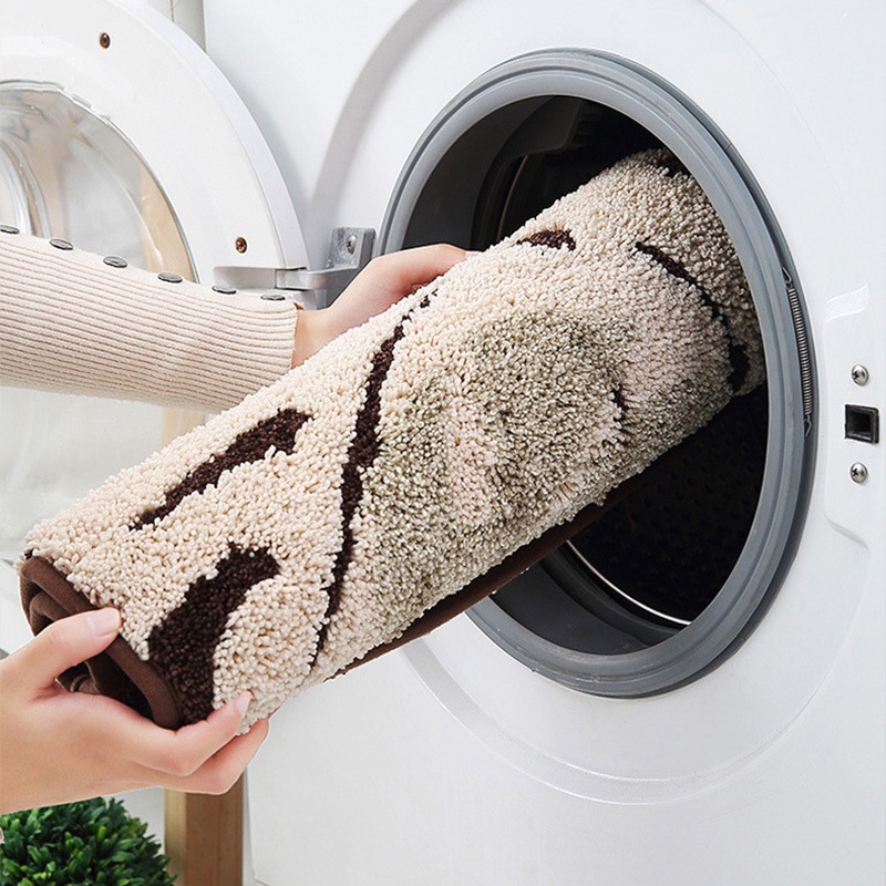 Yuelman Thảm Lót Sàn Thấm Hút Chống Trượt Họa Tiết Cây Cối Sang Trọng