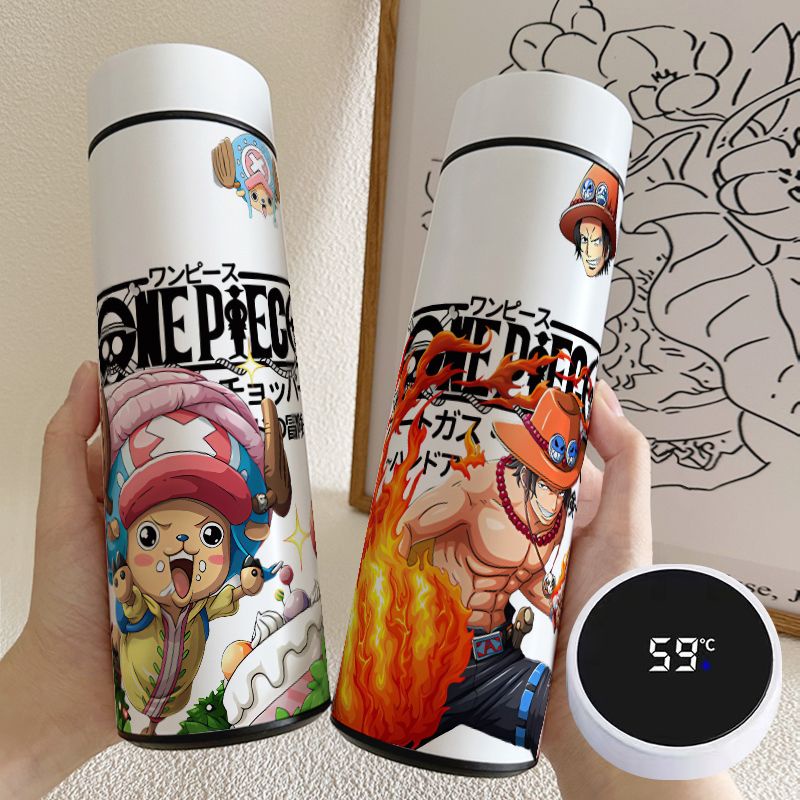 One Bình Nước Giữ Nhiệt Bằng Thép Không Gỉ Họa Tiết luffy nika Cỡ Lớn