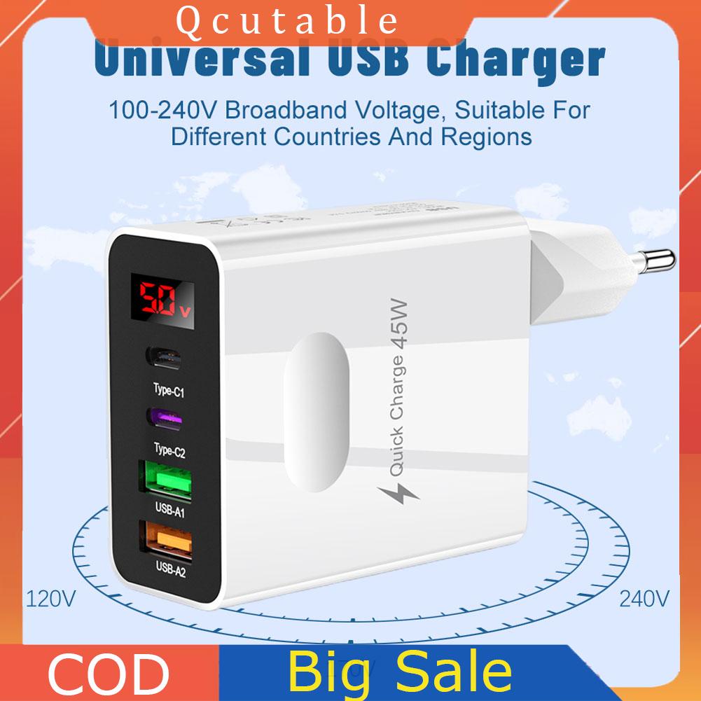 Củ Sạc Nhanh 45w 2 Cổng usb 4 Cổng Cho ip 14 xiaomi samsung