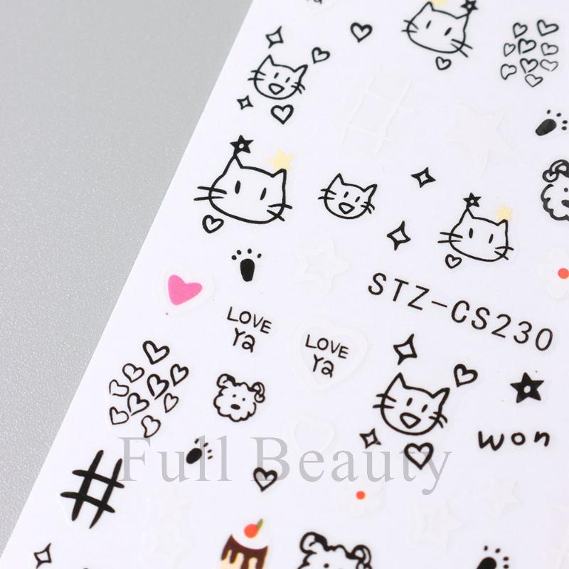 Nhãn Dán Móng Tay Tự Dính Họa Tiết Hoạt Hình graffiti Dễ Thương