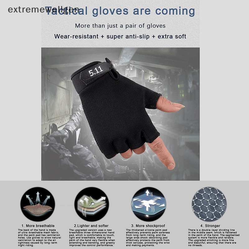 Găng Tay Thể Thao Chống Trượt Chống Mài Mòn Cho Nam Nữ