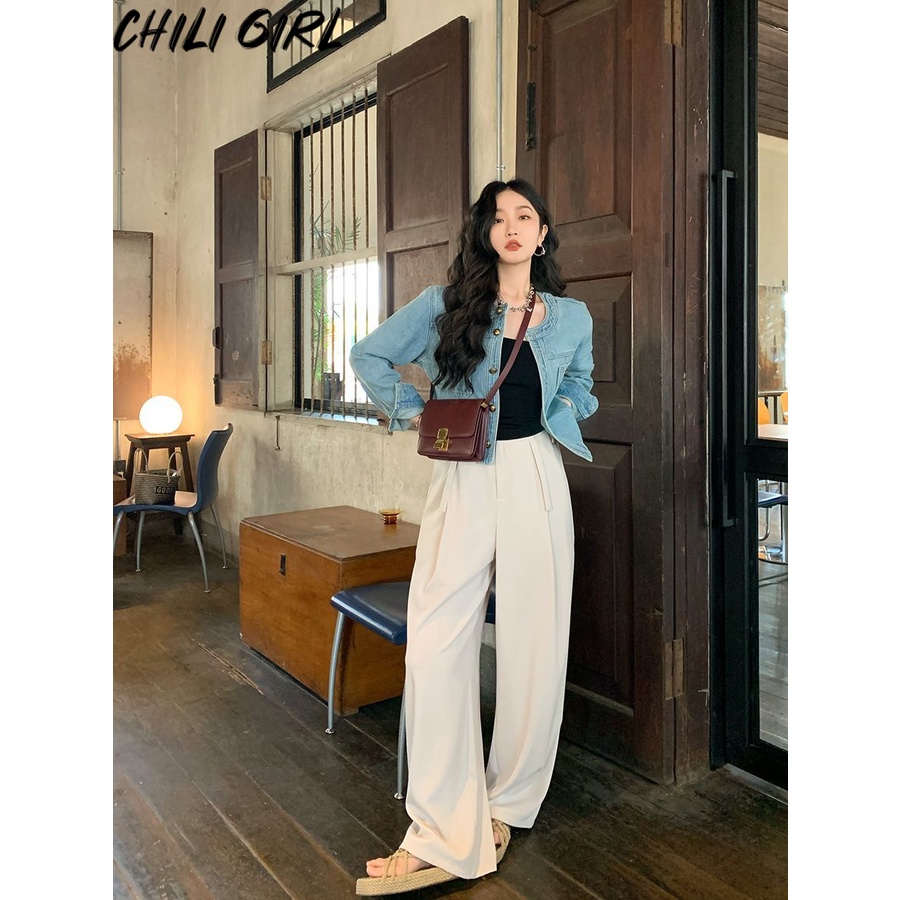 Áo khoác jean HUAYUZHI WJK2390XV5 37Z230913 chic Fashion Sôi động comfortable