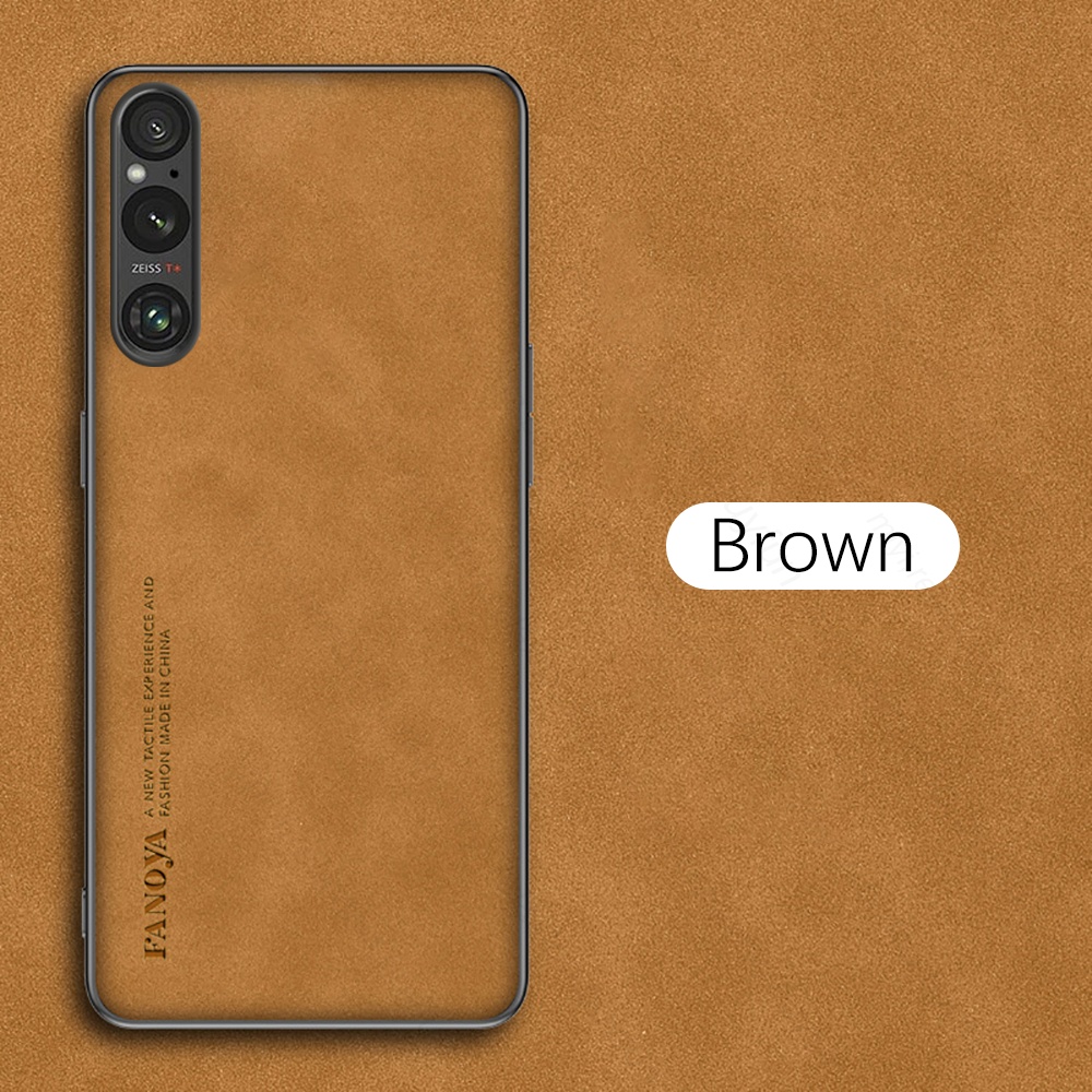 Ốp Điện Thoại Da Cừu Viền tpu Bảo Vệ camera Cho sony xperia 1 v sony xperia 10 v