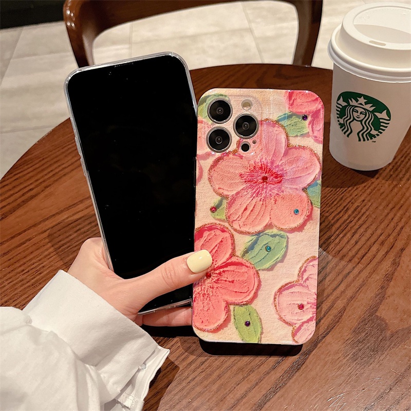 Ốp Điện Thoại Hình Hoa Cho iphone 15 pro max 14 13 11 12 mini x xs xr 7 8 plus