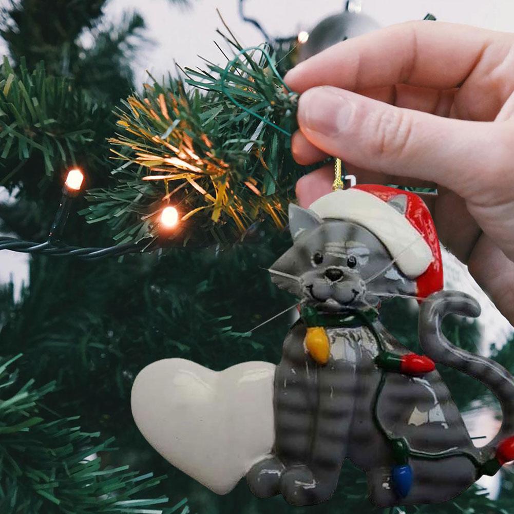 Phụ Kiện Trang Trí Giáng Sinh Hình Mèo Hoạt Hình Dễ Thương a7b2