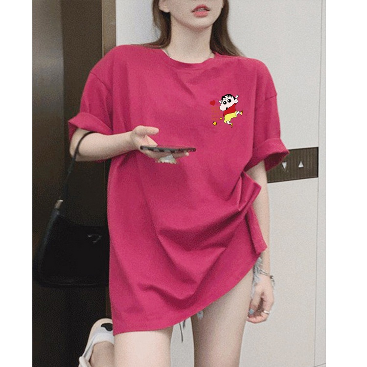 HIIXIIVI Mới Áo Thun 100% cotton Tay Ngắn Dáng Rộng unisex Thời Trang 2024