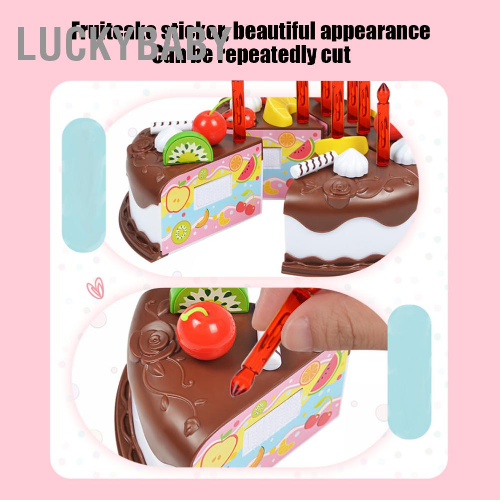 LUCKYBABY Mô Phỏng Tự Làm Bánh Sinh Nhật Giả Vờ Chơi Trẻ Em Đồ Giáo Dục Cho Bé Trai Gái