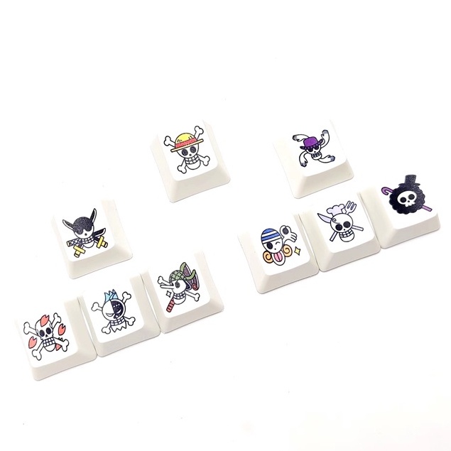 One Set 9 Bàn Phím Cơ Hình Đầu Lâu one piece