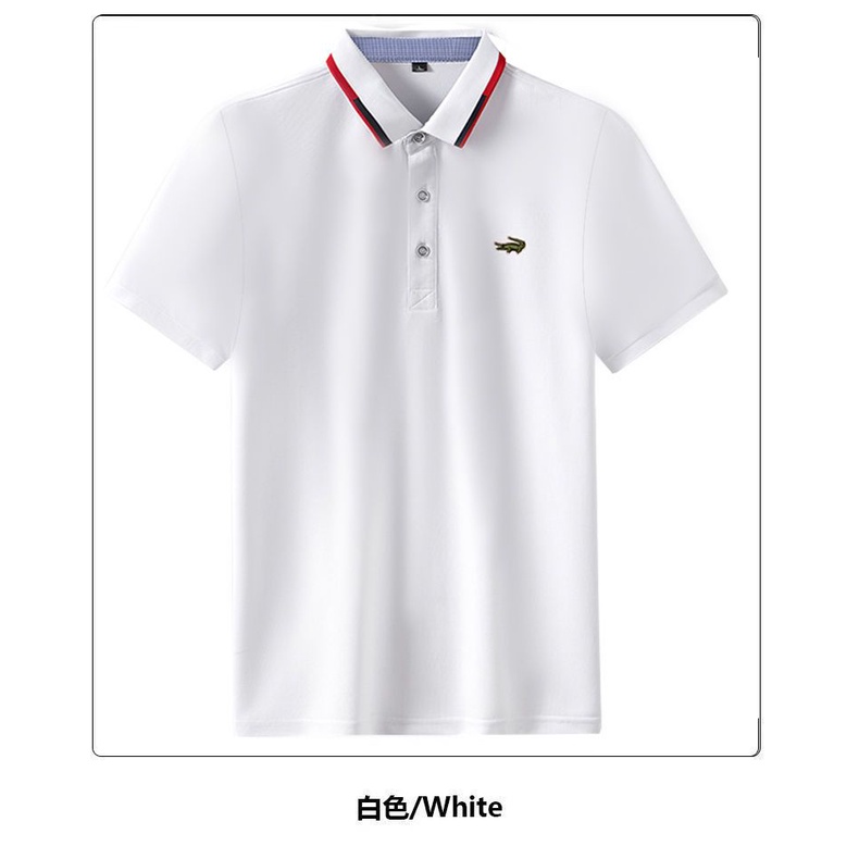 Áo Thun polo Tay Ngắn Màu Trơn Phong Cách hong kong Trẻ Trung Cho Nam