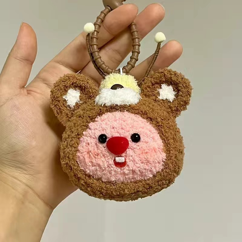 Loopy Đồ Chơi Thú Nhồi Bông Màu Hồng Dễ Thương  Móc Khóa Thủ Công diy