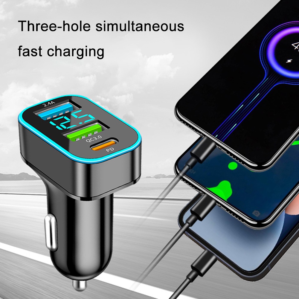 Tẩu Sạc Nhanh 66w pd 30w qc3.0 Cho iphone galaxy