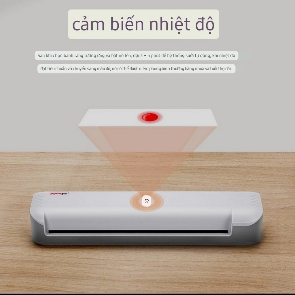 Máy Ép Plastic Xuất Xứ Korea SOONYE, Ép A4, A5, A6, Bảo Hành 12 Tháng, Tặng Màng Ép