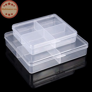 Tater Hộp Nhựa Vuông Nhỏ Trong Suốt Đựng Trang Sức Hạt Cườm