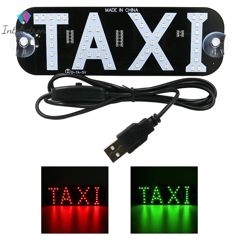 Đèn led Chiếu Biển Báo taxi 12v 444} Có Công Tắc Cho Xe Hơi