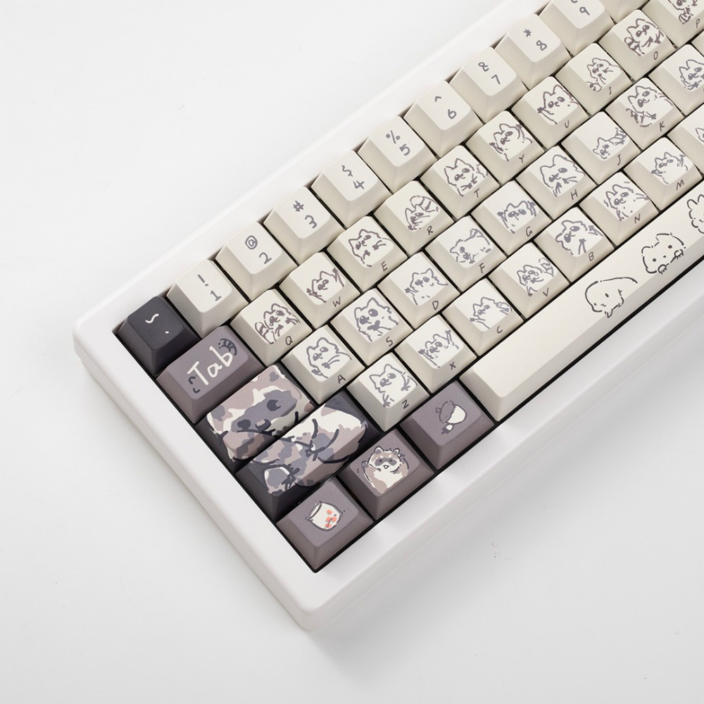 148 Phím Gấu Trúc Keycaps Cherry/MDA Profile Anime dễ thương PBT Dye Sub Bàn Phím Cơ Keycap