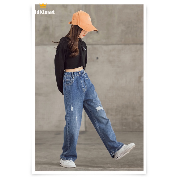 KidKloset quần jean  bé gái quần bò bé gái Vải chất lượng cao Thời trang 2023 NEW STYLE P93Q01C 38Z230923